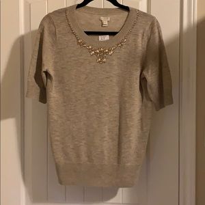 NWT J.Crew Factory Beaded Sweater